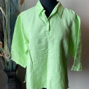 *3 for $25* 3/4 Sleeve Linen Top by Sherry Taylor. Size Large